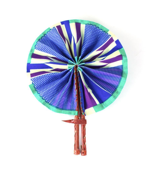 Lavender Folding Hand Fan - Harambee Crafts 