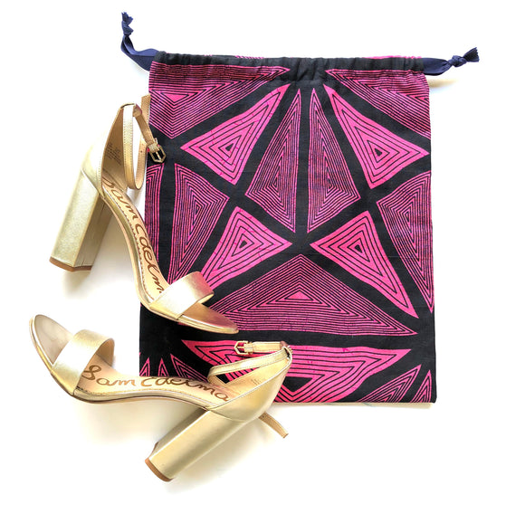 Pink & Navy Travel Bag - Harambee Crafts 